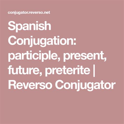 reverso conjugator|Conjugation present .